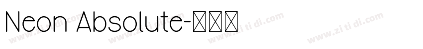 Neon Absolute字体转换 Neon Absolute字体转换